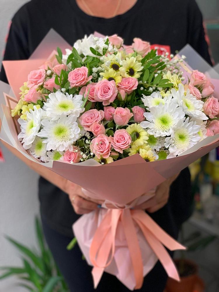 Букет цветов из: Розы и Хризантемы в Разумном