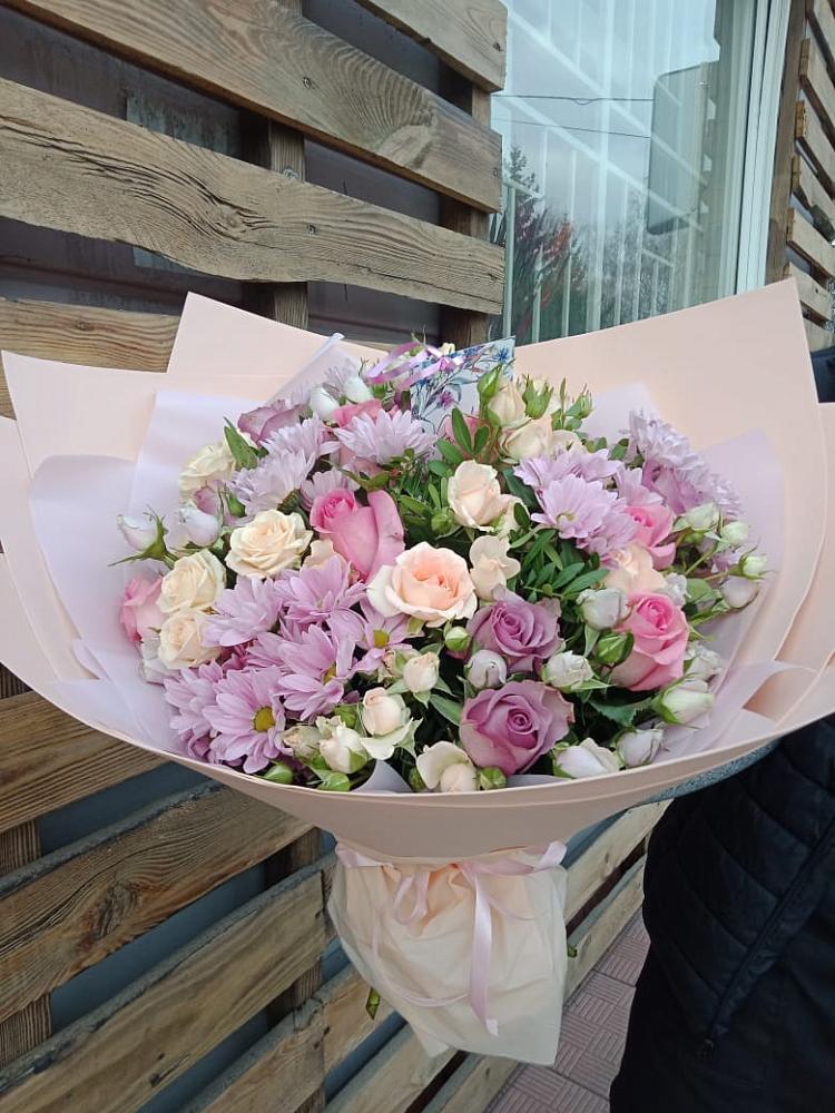 Букет цветов из: Розы и Хризантемы в Разумном