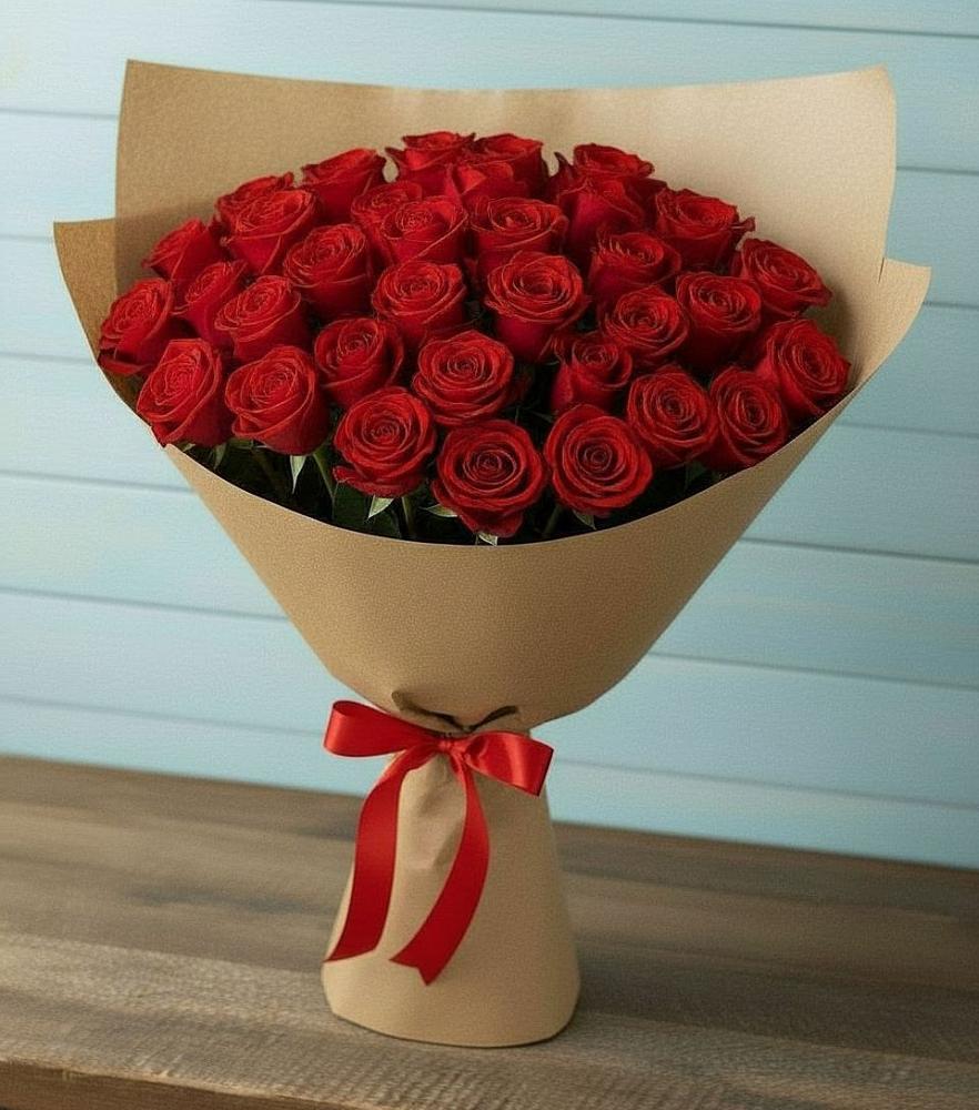 Букет Красные розы Милано в Разумном