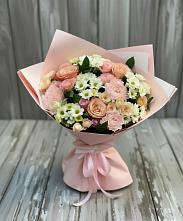 Букет цветов из:  Гвоздики, Розы и Хризантемы в Разумном