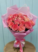 Букет 15 Розовых роз Равель в Разумном