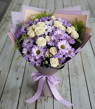 Букет цветов из:  Хризантемы и Розы в Разумном