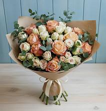 Букет цветов из:  Альстромерии и Розы #REPLACE_PRED# Разумном
